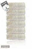 6'lı Greek Krem El Havlusu - 50x90 Cm, 225 Gr, %100 Pamuk, Spa Ve Otel Havlusu, Günlük Kullanıma Uygun