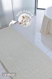 Alora Bej Büyük Ayak Havlusu - 60x130 Cm , 920 GR %100 Pamuk, Spa Ve Otel Banyo Paspası 