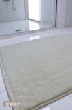 Alora Bej Büyük Ayak Havlusu - 60x130 Cm , 920 GR %100 Pamuk, Spa Ve Otel Banyo Paspası 