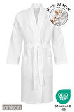 %100 Pamuk Pike Bornoz - Kimono Otel Bornozu, Spa Için Ideal, Günlük Kullanıma Uygun