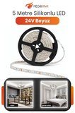 24V Dış Mekan M/60 2835 Beyaz LED Şerit – 5 Metre, Kesilebilir ve Eklenebilir