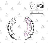 Maher 00165 Fren Balata Accent 95-00 Pabuç Arka 5830522A01