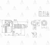 Maher 01768 Aks Kafası Diş CRV 06 Benzinli 30X32X68 44014TA0A50