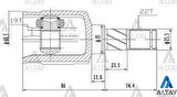 Maher 01869 Aks Kafası İç Swift 90-00 1.0 1.3 22X19X35 
