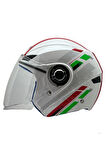 MH SPORTS YARIM KASK OF-851 BEYAZ (İTALYAN MODEL)