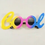 Cool Yazılı Rengarenk Parti Gözlüğü 21x8 Cm