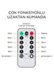 Lw-7 300 Ledli 10 Sarkıt Perde Led Işık, 8 Modlu Uzaktan Kumandalı, 3x3 Metre Peri Telli Led