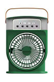 Şarjlı 600 Ml Su Hazneli Taşınabilir Masaüstü Vanilatör Güçlü Fan Ve 2000 Mah Pil Yeşil