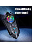 CEYLAN ADAM Y12  Motor Kask Kulaklık Rgb Modlu Radyolu Motosiklet Kulaklık 5.3 Bluetooth Intercom