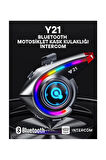CEYLAN ADAM Y21 Rgb Işık Efektli Intercom Bluetooth Motosiklet Kask Kulaklığı Intercom Kulaklık