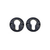 Antika Tarz Dekoratif Pirinç Oda Kilit Rozeti - 49mm, Oksit