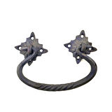 Antika Tarz Dekoratif Pirinç Kazan Kulbu - 90x130 Mm, Oksit