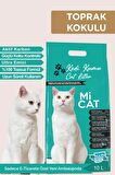 Mİ CAT 10 Litre Toprak Kokulu Kedi Kumu Koku Hapseden Aktif Karbonlu Süper Topaklanan Ve Tozsuz
