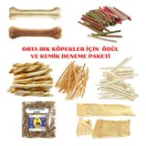 Orta Irk Köpekler İçin PREMIUM Ödül ve Kemik Deneme Paketi