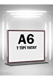 T Tipi A6 Pleksi Föylük Broşürlük-yatay A6 Föylük-20 Li Paket