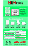 T Tipi A6 Pleksi Föylük Broşürlük-dikey A6 Föylük-50 Li Paket