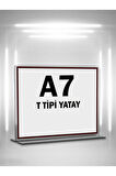T Tipi A7 Pleksi Föylük Broşürlük-yatay A7 Föylük-20 Li Paket