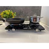  1500+100W İkili Elektrikli Set Üstü Ocak I Çiftli Hotplate Ocak