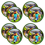 MİNECRAFT TEMALI KARTON TABAK VE BARDAK SETİ 8+8 ADET