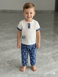 MINITIX Yaprak Desenli Müslin Erkek Çocuk Takımı 9-24 Ay 2424