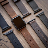 minimal X Apple Watch Uyumlu Kordon - Gerçek Deri ve El Yapımı - Taba 
