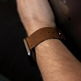 minimal X Apple Watch Uyumlu Kordon - Gerçek Deri ve El Yapımı - Taba 