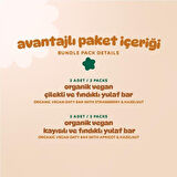 Organik Vegan Yulaf Bar Atıştırmalık Paketi - 6 adet (2 çeşit)