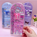 Sanrio My Melody Cinnamoroll Kuromi Kırtasiye Seti 12 Parça My Melody Kırtasiye Seti