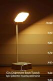 Yeşil Şarjlı Masa Lambası Dokunmatik 20 Led Kademeli Çalışma Okuma Işığı Flexible Masa Lambası