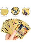 Pokemon Vmax Gold Card 55 Adet Altın Varaklı Kabartmalı Esnek Koleksiyon Pokemon Gold Kartı 55