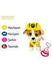 Paw Patrol Köpek Yürüyen Havlayan Müzikli Tasmalı sarı Oyuncak