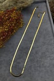 Çelik Italyan Zincir Yassı Model 60 Cm Gold