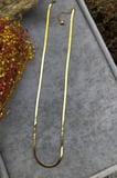 Çelik Italyan Zincir Yassı Model 60 Cm Gold