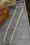 Çelik Italyan Zincir Yassı Model 60 Cm Gold