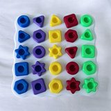Renkli Geometrik Şekil Eşleştirme Oyunu Eğitici Zeka Geliştirici Oyun - 3D Baskı