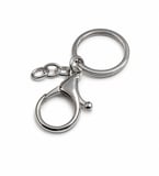 Papağan Anahtarlık Halkası Nikel 30 mm Charm ve Takı Aparatı - 50 Adet