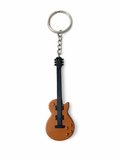 Gitar Anahtarlık  Elektro Gitar Tasarımlı 3D Baskı Müzik Temalı Anahtarlık Kahverengi - 10 Adet