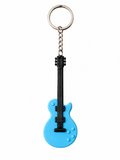 Mavi Gitar Anahtarlık  Elektro Gitar Tasarımlı 3D Baskı Müzik Anahtarlığı - 10 Adet
