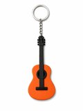 Klasik Gitar Anahtarlık Müzik Temalı Dekoratif Çanta ve Anahtar Aksesuarı - Turuncu - 10 Adet