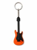 Elektro Bas Gitar Anahtarlık Müzik Temalı Dekoratif Çanta Aksesuarı - Turuncu - 10 Adet
