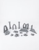 D&D Mini Terrain Harabe Seti  Masa Üstü Rol Yapma Oyunu Modüler Dekor Seti