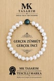 GERÇEK İNCİ GERÇEK ZÜMRÜT BİLEKLİK MK.7000.828- RAHATLIK-DİNGİNLİK-ENERJİ- STRES BİLEKLİĞİ