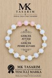 GERÇEK AYTAŞI GERÇEK PEMBE KUVARS BİLEKLİK MK.7000.834- RAHATLIK-DİNGİNLİK-ENERJİ- STRES BİLEKLİĞİ