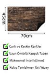Ahşap Baskılı Kapı Önü Paspası Dekoratif Kapı Paspası Dış Mekân Paspas Ev İçi Paspası 45x70cm