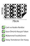 Pati Kapı Önü Paspası Dekoratif Kapı Paspası Dış Mekân Paspas Ev İçi Paspası 45x70cm
