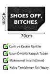 Shoes Off Kapı Önü Paspası Dekoratif Kapı Paspası Dış Mekân Paspas Ev İçi Paspası 45x70cm