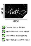 Hello Kapı Önü Paspası Dekoratif Kapı Paspası Dış Mekân Paspas Ev İçi Paspası 45x70cm
