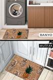Ananas Kapı Önü Paspası Dekoratif Kapı Paspası Dış Mekân Paspas Ev İçi Paspası 45x70cm