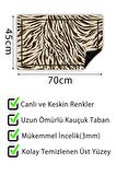 Zebra Kapı Önü Paspası Dekoratif Kapı Paspası Dış Mekân Paspas Ev İçi Paspası 45x70cm
