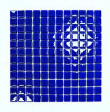 Mutfak tezgah arası, Havuz, Banyo, Sauna, Spa, iç , dış, zemin, duvar, kaplama ve dekorasyon uygulamalarında tüm yüzeyler için, 25x25mm. Mavi,  31.5x31.5cm. Fileli Cam Mozaik.